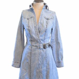 Light Blue Denim Dress with Belt